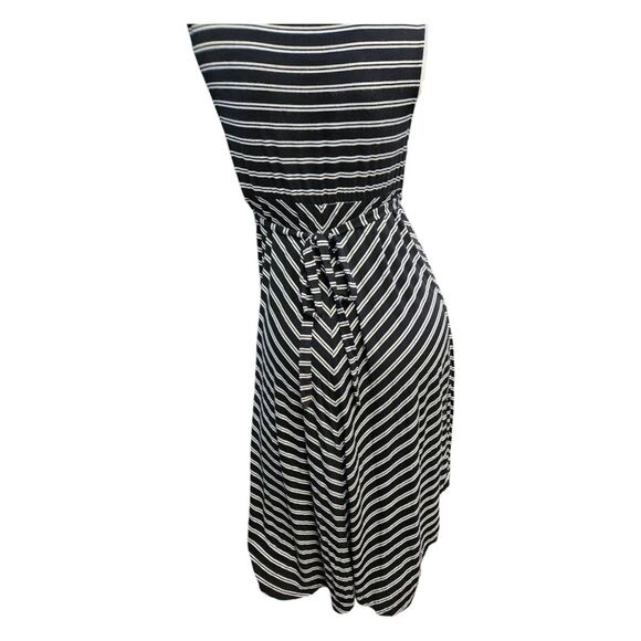 Isabel Black Striped Maternity Dress Size Medium - Picture 6 of 9